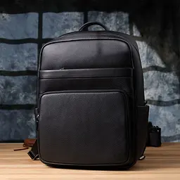 Зручний чоловічий рюкзак з натуральної шкіри Vintage 23052 чорний - мініатюра 10