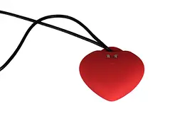 Мінівібратор "Сердечко" FairyGasm PleasureStone red, 9 режимів, на шнурку - мініатюра 3