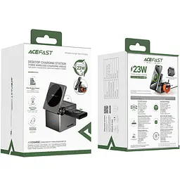 Зарядний пристрій Wireless QI 3in1 15W E18 Rubik's Acefast - мініатюра 5