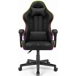 Комп'ютерне крісло Hell's Chair HC-1004 Black Led (тканина) - мініатюра 2
