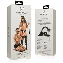 Набір Bedroom Fantasies Bondage Kit Set 5-piece - Black - мініатюра 9