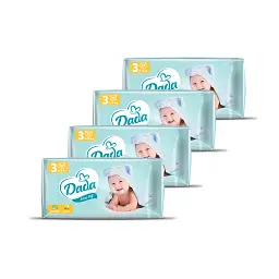 Підгузки Dada Extra Soft Розмір 3 MIDI (4-9 кг) 4 упаковки по 50 шт (200 шт) (4820174989545)