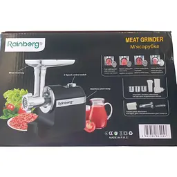 Електрична м'ясорубка Rainberg RB-2270 з високою продуктивністю до 3 кг/хв, низьким рівнем шуму і реверсом (44384-RB-2270_1991) - мініатюра 8