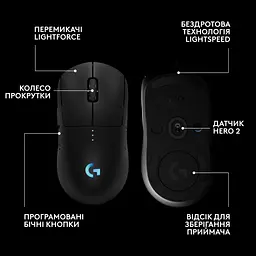 Мишка Logitech G Pro 2 Lightspeed Wireless Black (910-007295) - мініатюра 6
