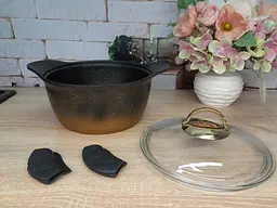 Каструля O.M.S. Collection 3120-26 см 5.6 л Black/Gold - мініатюра 6