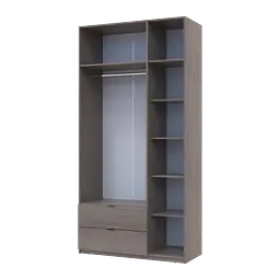 Розпашна Шафа для одягу Doros Лукас Канноло/Канноло 3 ДСП 120х50х240 (44900368) - мініатюра 3