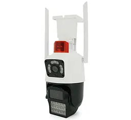 Wi-Fi відеокамера з двома об'єктивами вулична PiPo PPIPC34D4MP20 4+4Мп RJ45 PTZ 2.8mm ICSee - мініатюра 1