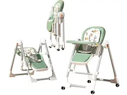Стільчик-шезлонг для годування 2 в 1 Kidilo BabyChair Z901 Green - мініатюра 2