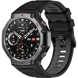 Ремінець DK для Xiaomi Amazfit T-Rex 3 Silicone Double Color Sport Band Classic (black / grey)