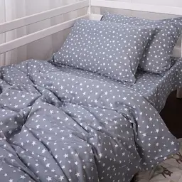 Комплект постільної білизни MirSon Фланель 012 Grey Stars 110х140 см (2200009653070) - мініатюра 2