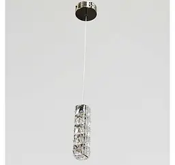 Вузький підвісний LED-світильник Artlight 7906/1A BK 9 Вт, 3 режими, темний хром і прозоре скло