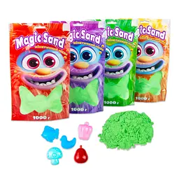 Кінетичний пісок Strateg Magic sand зелений 1 кг (39404-2) - мініатюра 3