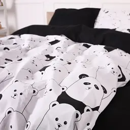 Підковдра MirSon Бязь 17-4849 White bear 110 x 140 см чорно-біла (2200009584039) - мініатюра 2