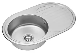 Кухонна мийка Kroner KRP Satin - 7750 (0,8 мм) (CV022788) - мініатюра 2