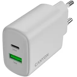 Зарядний пристрій Canyon OnCharge 250 25W 1xPD 1xQC EU White (CNE-CHA250-21) - мініатюра 4