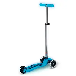 Самокат дитячий Micro Maxi Deluxe Glow LED 3-колісний синій кришталь (MMD366) - мініатюра 4