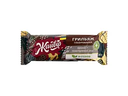 Грильяж ЖАЙВІР "Повітряний рис + арахіс" на фруктозі глазурований, ф. 36г