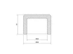 Заглушка Thermo Alliance d 32мм поліпропіленова 32мм, для поліпроп. труб (DSD003) - мініатюра 2