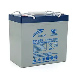 Тяговий акумулятор Ritar EV12-55 12V 55Ah