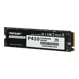 Накопичувач SSD M.2 Patriot P410 2TB NVMe 2280 PCIe Gen4 x4 5000/4500 TLC (P410P2TBM28H) - мініатюра 4