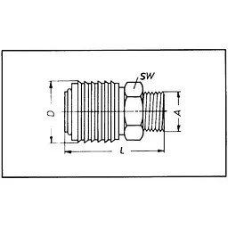 Штуцер Wurth 7.2ET-г3/8IN (06991138) - мініатюра 2
