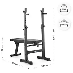 Лавка зі стійками для тренувань зі штангою Gymtek XL700 складана - мініатюра 19