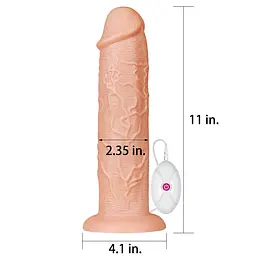 Вібратор на присоску з пультом управління 11 Realistic LOVETOYS 66-LV111121 103522 - мініатюра 8