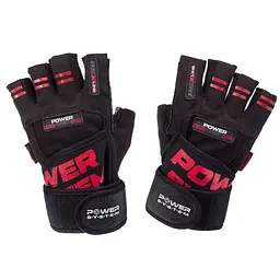 Рукавички для фітнесу Power System PS-2800, Black/Red - L - мініатюра 6