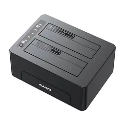Док-станція клонувальник Maiwo для двох SSD/HDD 2.5/3.5" SATA USB 3.0 (K3082 2501) Чорна - мініатюра 2