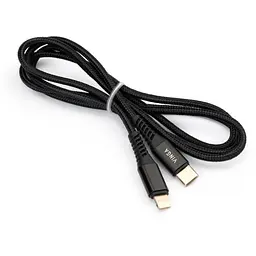 Дата кабель USB-C to Lightning 1.0m 3A 18W nylon braided black Vinga (VCPTCL3ANBK) - мініатюра 2