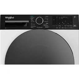 Whirlpool Пральна машина фронтальна, 8кг, 1400, C, 55см, дисплей, пара, інвертор, люк чорний, білий - мініатюра 3