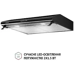 Витяжка пласка Perfelli PL 6042 BL LED - мініатюра 2