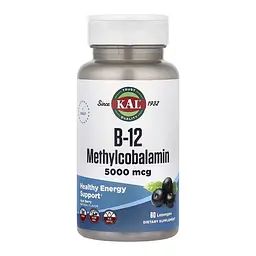 Вітамін B12 5000 мкг KAL (B-12 Methylcobalamin) - 60 льодяників