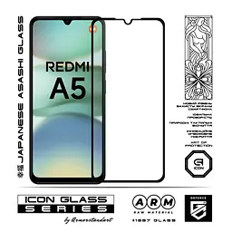 Захисне скло для Xiaomi Redmi A5 4G (GL) Poco C71 4G, Icon, 2.5D загартоване скло, повне проклеювання, глянсове, удароміцне, з олеофобним покриттям, сумісне з чохлами, міцність 9H, проста установка, ArmorStandart (ARM84704) - мініатюра 2
