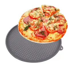 Форма силіконова антипригарна перфорована для випікання піци Ø 34.5 см, Kitchen Master Сірий 86114 - мініатюра 7