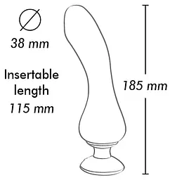 Вібратор Shunga Sanya Intimate 18.5 см чорний - мініатюра 4