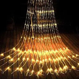Гірлянда-завіса Зоряний дощ на сонячній батареї, 2м, 190 LED, теплий білий (234576887_298) - мініатюра 2