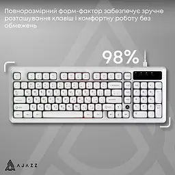 Клавіатура Ajazz AF98 White USB-C (AF98-W) - мініатюра 7