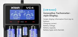 Зарядний пристрій XTAR VC4 для Li-Ion акумуляторів - мініатюра 4