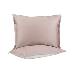 Наволочки з вушками сатин premium 300ТС Lotus Home - Florida пудровий 50x70+2,5 (2 од)