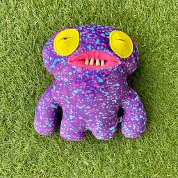 М'яка іграшка монстрик із зубами Фуглер Sunti Fuggler Funny Ugly Monster Фаглер зубастик 22см Фіолетовий Сквідж - мініатюра 2