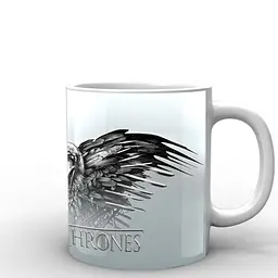 Кухоль GeekLand Game of Thrones ворон з лого GT.02.034.378 330 мл білий - мініатюра 2