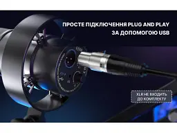 Мікрофон студійний/ для ПК Fifine K688 Black - мініатюра 7