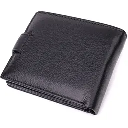 Гаманець для чоловіків зручного розміру із натуральної шкіри ST Leather 22461 чорний - мініатюра 6