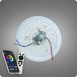 Люстра світлодіодна 517 Dlight RGB з пультом і колонкою 45Вт Білий (02145) - мініатюра 7