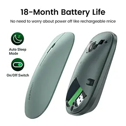 Маніпулятор миша бездротова UGREEN MU001 Portable Wireless Mouse Green - мініатюра 6
