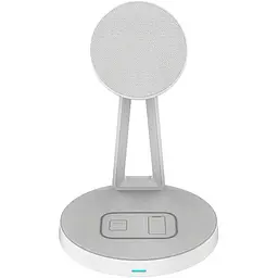 Бездротовий зарядний пристрій WiWU 2in1 Magnetic Wireless Charger M13 White [91676]