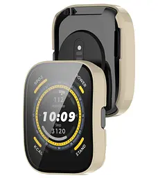 Чохол-накладка DK для Xiaomi Amazfit Bip 5 Пластик Gloss Скло Full Cover Ivory - мініатюра 2