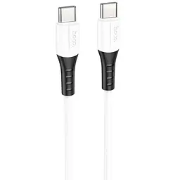 Дата кабель Hoco X82 Silicone Type-C to Type-C 60W (1m) White