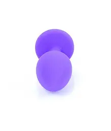 Анальна пробка із кристалом B-Series Jewellery Purple Silikon Plug Small Red Diamond, 7х2.7 см, фіолетовий з червоним - мініатюра 5